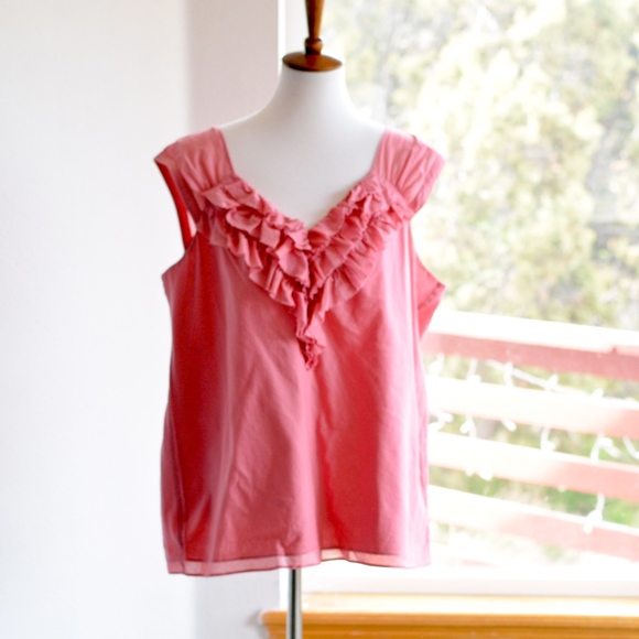 Banana Republic Tops - Banana Republic Coral Cotton Tank SZ XL EUC